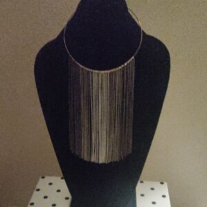 Elegant Gold Fringe Necklace